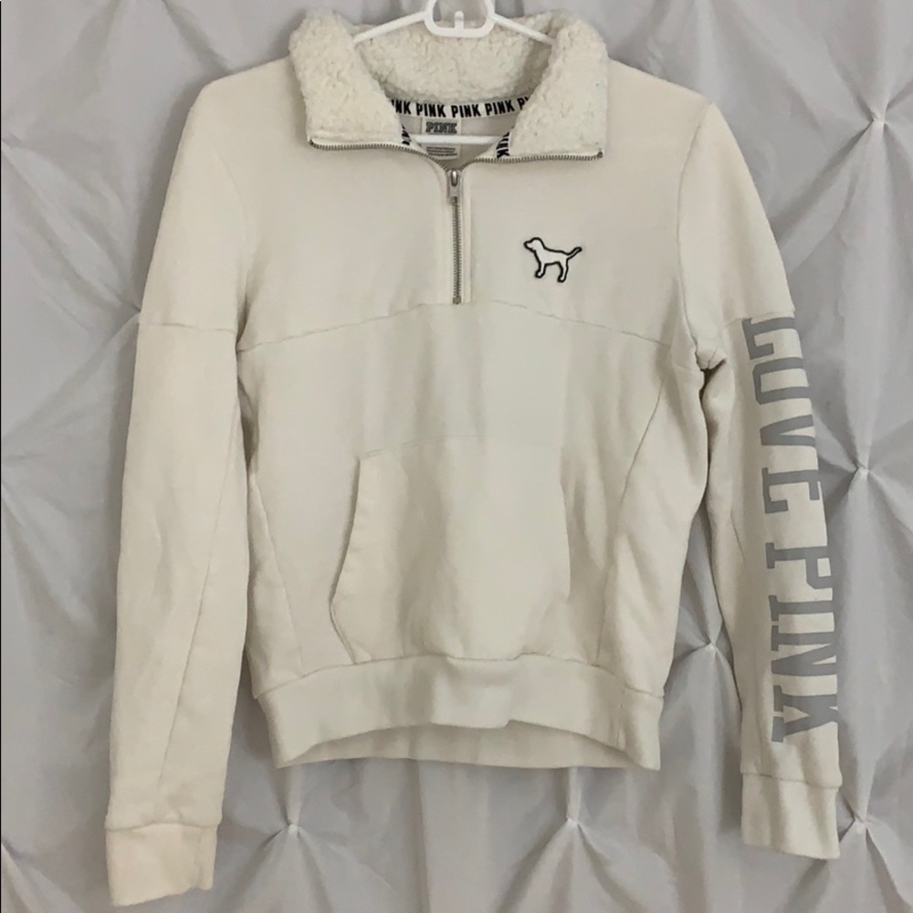 PINK Victoria secret zip up fleece sweater